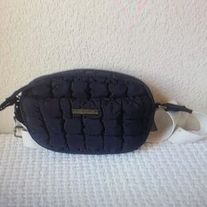 Frye and Co Black Quilted Crossbody Bag